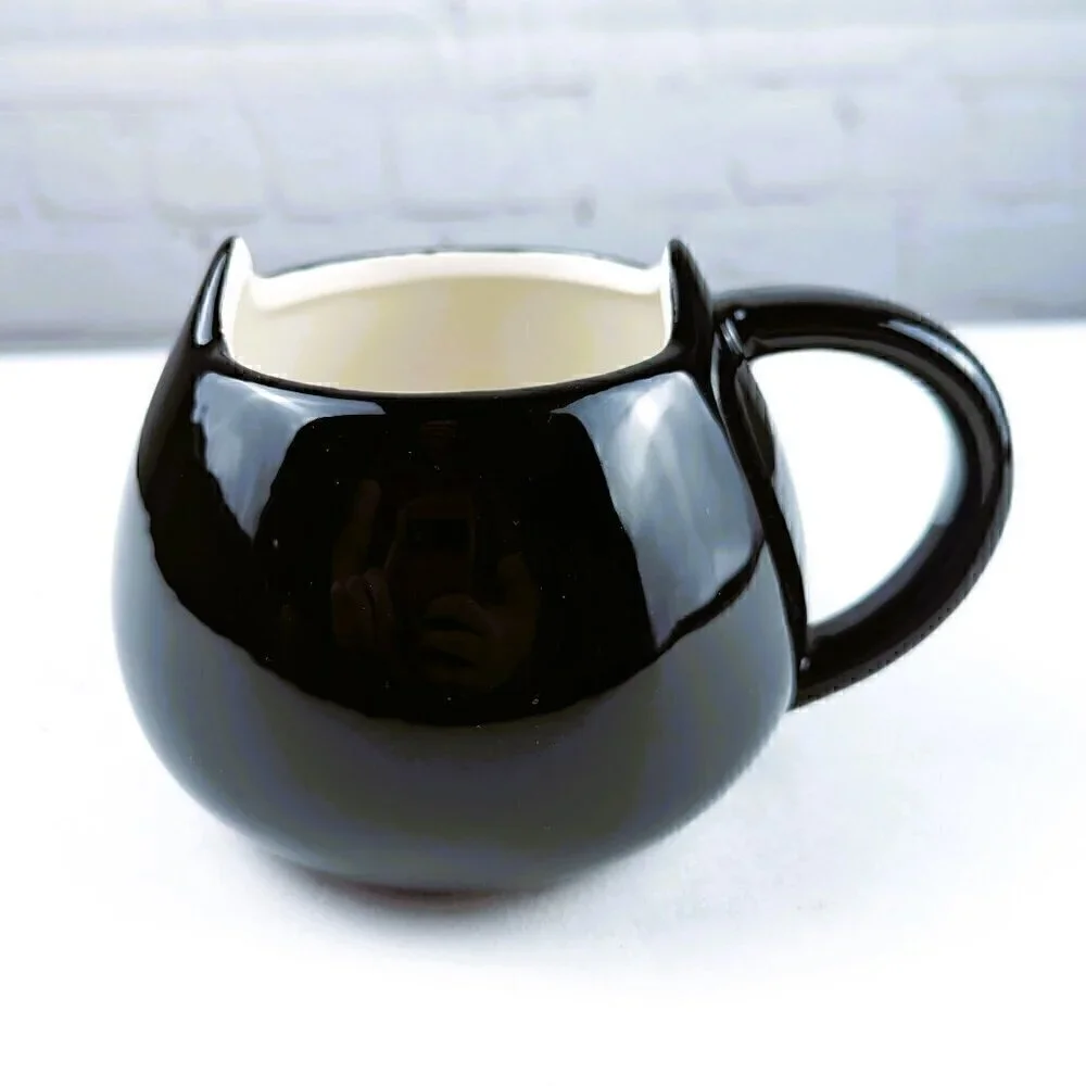 Black Cat Mug w/ Rose Gold Features